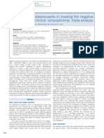 Efficacy of Antidepressants in Treating The Negative Symptoms of Chronic Schizophrenia: Meta-Analysis