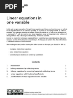 9) Linear Equations in One Variable