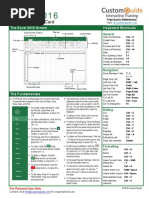 Microsoft Excel 2016 Quick Reference Card - 2016 CustomGuide