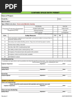 Entry Permit Confined Space 1