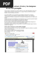 Trucos para Extraer El Texto y Las Imágenes de Un PDF Protegido