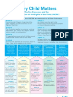 Every Child Matters The Five Outcomes and The United Nations Convention On The Rights of The Child