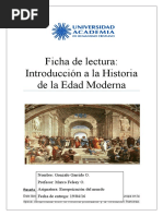 Ficha de Lectura #1 Resumen de La Historia de La Epoca Moderna de Ernst Hinrichs