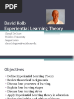 David Kolb Experiential Learning Theory: Cheryl Degraw Walden University August 2010 Cheryl - Degraw@Waldenu - Edu