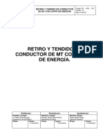 PR - OPE - 027 Retiro y Tendido de Conductor de MT Con Corte de Energ - A El - Ctrica