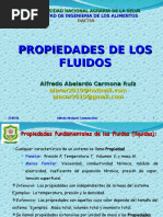 Unidad 2. 1. Propiedades de Los Fluidos