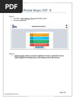 IIITB Applicant Portal Process