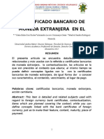 Certificado Bancario de Moneda Extranjera en El Peru