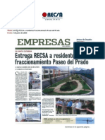 Entrega RECSA A Residentes Paseo Del Prado1