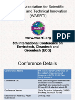 5th International Conference On Envirotech, Cleantech and Greentech (ECG)