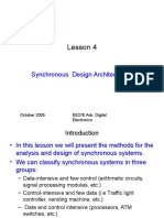 Lesson 4: Synchronous Design Architectures