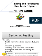 Understanding and Producing Non-Fiction Texts (Higher) : Revision Guide