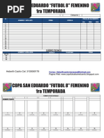 Planilla de Inscripcion Del Torneo 2016