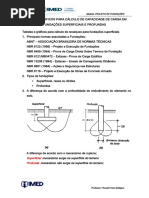 Tabelas para Fundações Superficiais