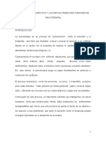 El Proceso Terapeutico y Las Dificultades Mas Comunes en Psicoterapia