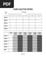 Source Selection Criteria