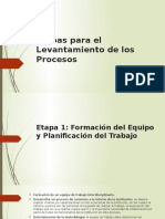 Etapas para El Levantamiento de Los Procesos