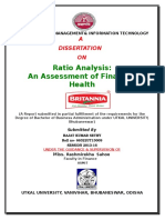 Ratio Analysis: An Assessment of Financial Health: A Dissertation ON