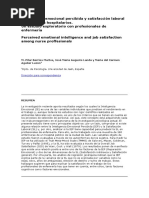 Inteligencia Emocional Percibida y Satisfacción Laboral en Contextos Hospitalarios PDF