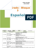 Plan 2do Grado - Bloque 3 Español