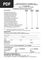 Academia Sponsorship Form - ITC 2016