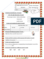 Devoir de Contrôle N°1 - Anglais - 9ème (2012-2013) Mme Sarah Baatour PDF