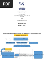 Diseño e Implementacion de Un Sistema de Contabilidad de Costos Por Procesos