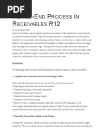 Period-End Process in Receivables r12