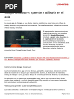 Google Classroom Aprende Utilizarla Aula