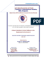 A Study On Analysis of Financial Statements of Polyhydron Pvt. LTD