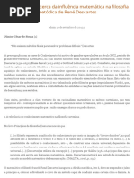 Considerações Acerca Da Influência Matemática Na Filosofia Metódica de René Descartes - Júlio César de Sousa - Pensamento Extemporâneo