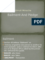 Bailment and Pledge