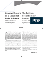 La Reforma de La Seguridad Social Boliviana