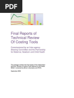 Final Reports of Technical Review of Costing Tools PDF