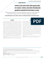 Precipitação Química de Estruvita: Recuperação de Nutrientes em Reator Cônico de Leito Fluidizado Utilizando Magnésia Industrial de Baixo Custo