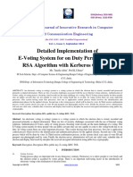 Detailed Implementation of E-Voting System For On Duty Persons Using RSA Algorithm With Kerberos Concept