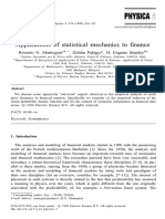 Applications of Statistical Mechanics To Nance: Rosario N. Mantegna, Zoltan Palagyi, H. Eugene Stanley