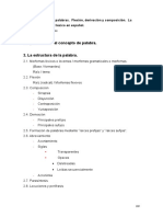 La Estructura de Las Palabras - Flexión, Derivación y Composición. La Organización Del Léxico en Español