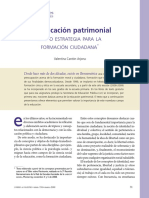 Catón Valentina - La Educación Patrimonial y La Formación Ciudadana