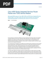 Cisco 4000 Series Integrated Services Router Packet-over-T3/E3 Service Module