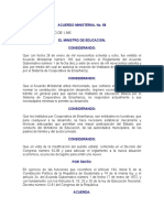 ACUERDO MINISTERIAL No 58 Reglamento de Institutos Por Cooperativa de Ensenanza