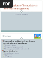 Complication of Hemodialysis and Their Management