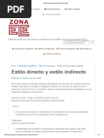 Estilo Directo y Estilo Indirecto - Zona ELE