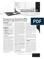 Presupuesto Por Resultados en El Perú