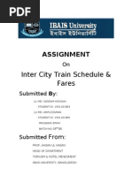 Inter City Train Schedule & Fares: Assignment