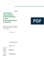 Refractive Errors and Visual Anomalies