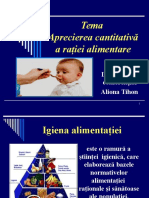 Igiena Alimentatiei Aprecierea Cantitativa