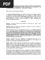 Se Contesta Demanda Sumaria para El Aumento de Pension Alimenticia