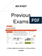 Algebra Old Exam Papers 91027