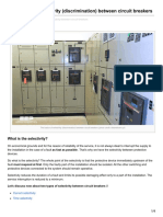 Basics of Selectivity Discrimination Between Circuit Breakers